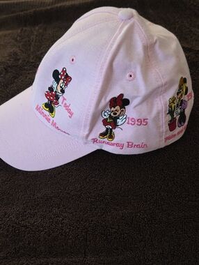 Pink Minnie Mouse Embroidered Baseball Cap